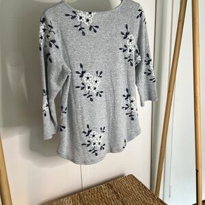 Sapphire Gray‎ 3/4 Sleeve Relaxed sweater